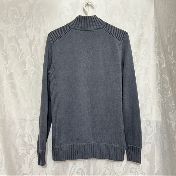 RW&CO Granite Grey Long Sleeve Knit 3/4 ZipSweater - Picture 9 of 9